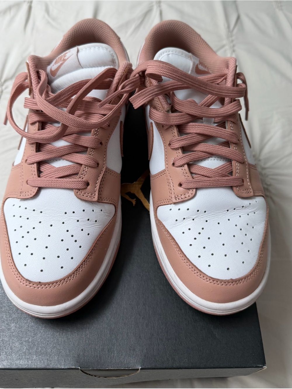 Nike Women’s Low-Top Sneakers in Dusty Rose and White - Picture 3 of 5